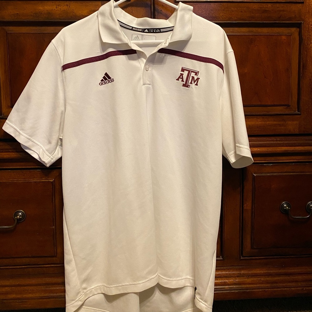 Men’s Adidas Texas A&M golf shirt